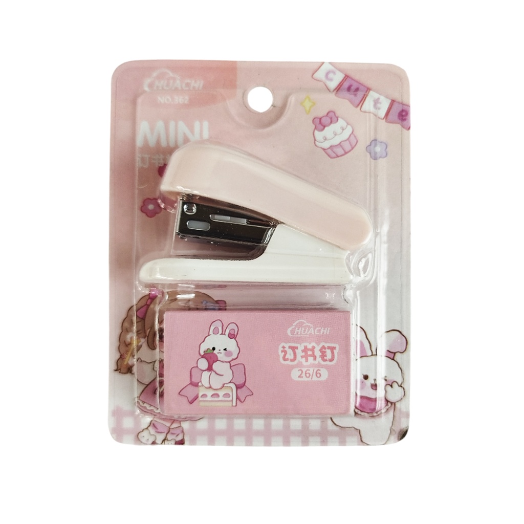 BLISTER DE MINI ENGRAPADORA CON GRAPAS DE 12 X 9.5 CM CON 1 PZ O CAJA CON 384 PZS 