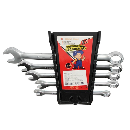 SET DE 5 LLAVES ESPAÑOLAS DE 8MM, 10MM, 12MM, 14MM Y 17MM CON 1 PZ O CAJA CON 20 PZS
