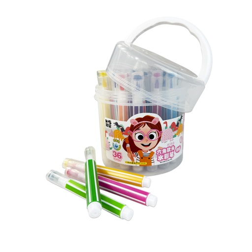 ZP-0963 BOTE DE PLUMINES C/SELLO CON 36 COLORES CON UNA PZ O CAJA CON 48 PQTS