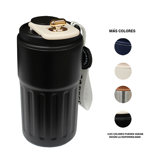 TERMO DE ACERO INOXIDABLE DE 400 ML, DE 15 X 8 CM CON PANTALLA INTELIGENTE DE TEMPERATURA EN LA TAPA Y CON AGARRADERA, PARA USO DIARIO Y A PRUEBA DE FUGAS CON 1 PZ O CAJA CON 50 PZS