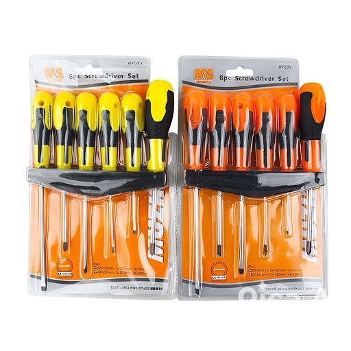 SET DE 6 PZS DE DESARMADORES, CON 1 PZ O CAJA CON 60 PZS