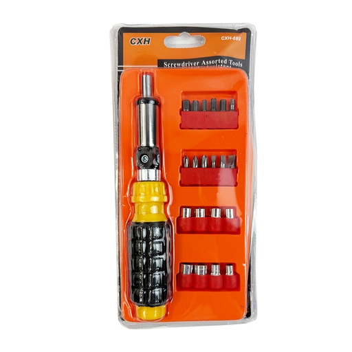 SET DE DESARMADOR CON DIFERENTES PUNTAS CON 1 PZ O CAJA CON 72 PZS