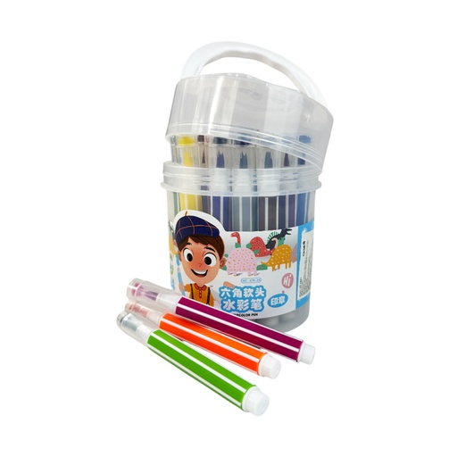 ZP-0962 BOTE DE PLUMINES C/SELLO CON 24 COLORES CON UNA PZ O CAJA CON 72 PQTS