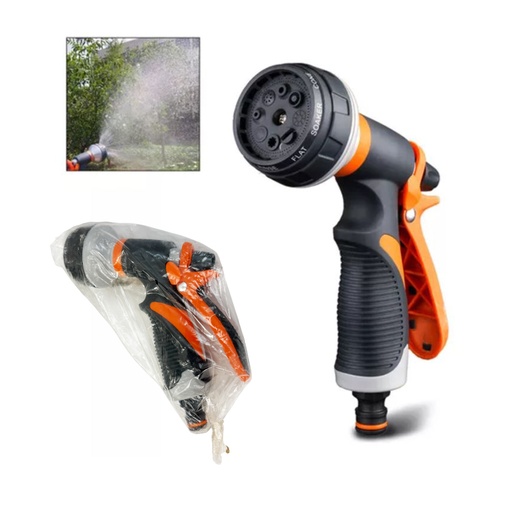 ZF-0296 PISTOLA DE AGUA PARA MANGUERA CON 1 PZ O CAJA CON 75 PZS