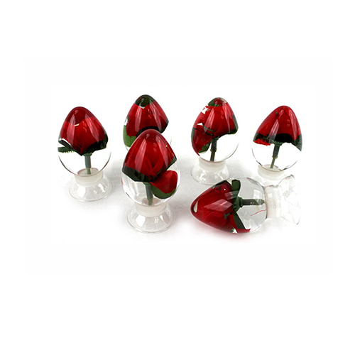 ZA-0029 HUEVO ADORNO FLOR CON AGUA, CON 12 PZS, O CAJA CON 24 PQTS
