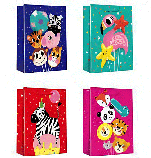 ZFI-0128 BOLSA DE REGALO INFANTIL 30X42X12 CM CON 12 PZ O CAJA CON 30 PQTS