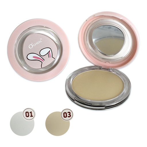 POLVO TRASLÚCIDO FIJADOR DE MAQUILLAJE AJUSTE NATURAL CON UN ACABADO SUAVE DE O´CHEAL DE 8 X 2.2 CM DE 8 GR CON 1 PZ O CAJA CON 100 PZS 
